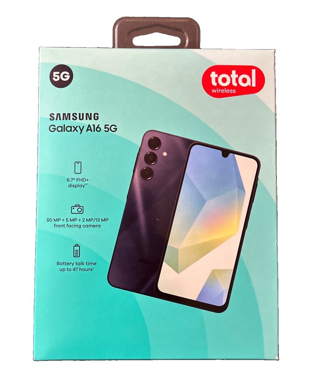 Samsung Galaxy A16 5G 6.7" AMOLED Display 50MP Camera Total Wireless New Sealed